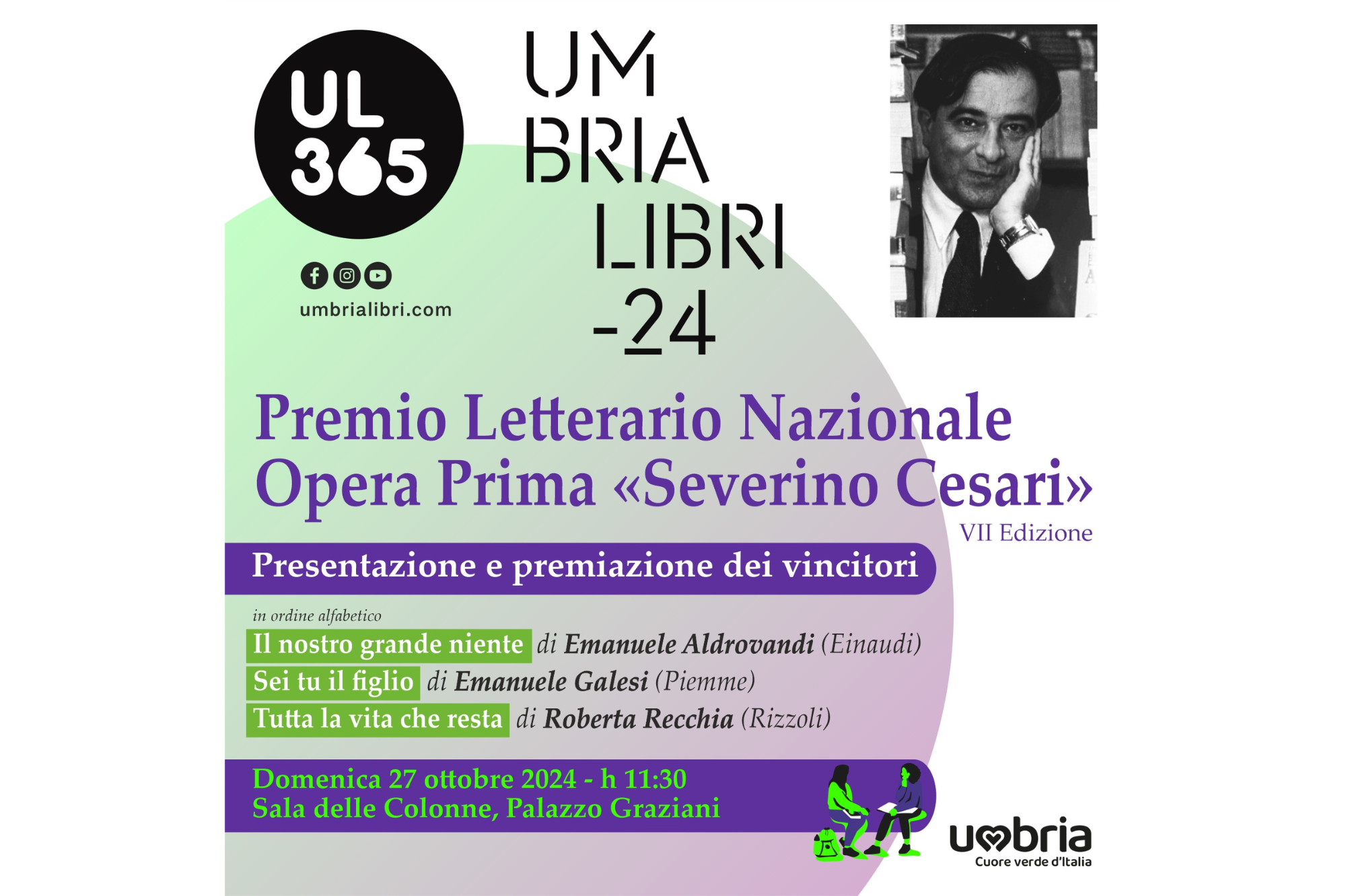 Il vincitore è stato proclamato a Perugia domenica 27 ottobre 2024 nell'ambito di UmbriaLibri 2024