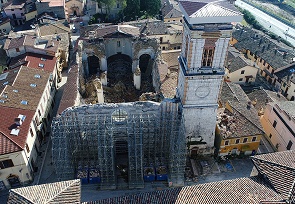 avvio ricostruzione concattedrale Norcia presidente Tesei commissario Castelli