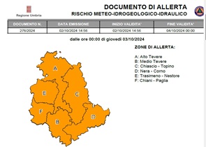 allerta arancione maltempo Umbria