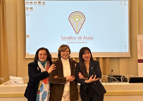 Stefania Proietti al Serafico di Assisi, prima visita ufficiale da Presidente della Regione nel giorno dell’8 marzo anche per ricordare la prima vittima di femminicidio in Umbria